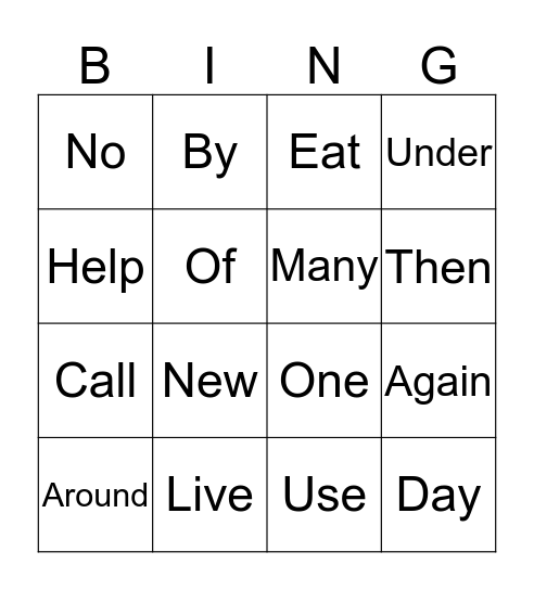 Unit 2 BINGO!  Bingo Card