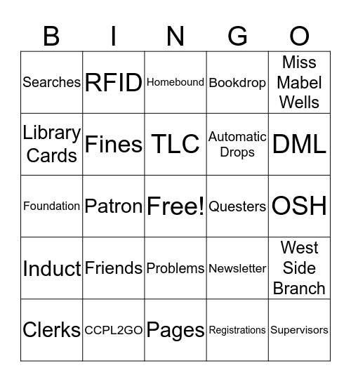 Circulation Bingo Card