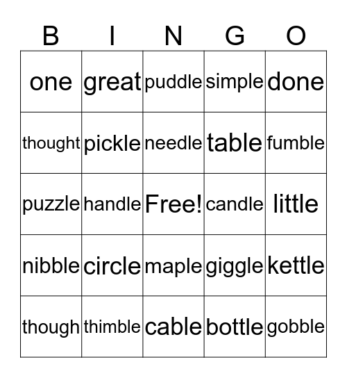 Bingo Card