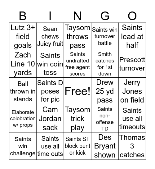 ⚜️ VS  Bingo Card