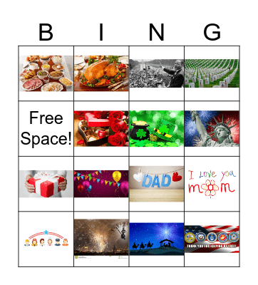 Holiday Bingo Card