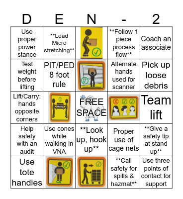 FRESH COATS SAFETY BINGO WEEK 2  Bingo Card