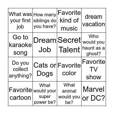 Bingo Card