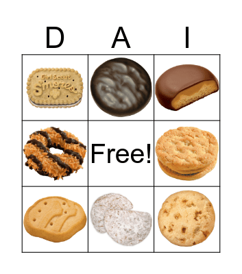 Girl Scout Cookie Bingo! Bingo Card