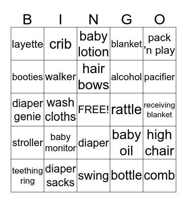 Skylar's Bingo Card