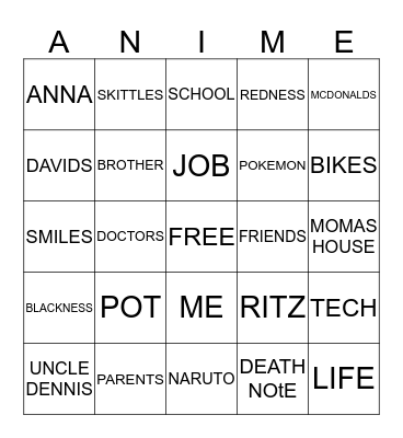 SEXY KING Bingo Card