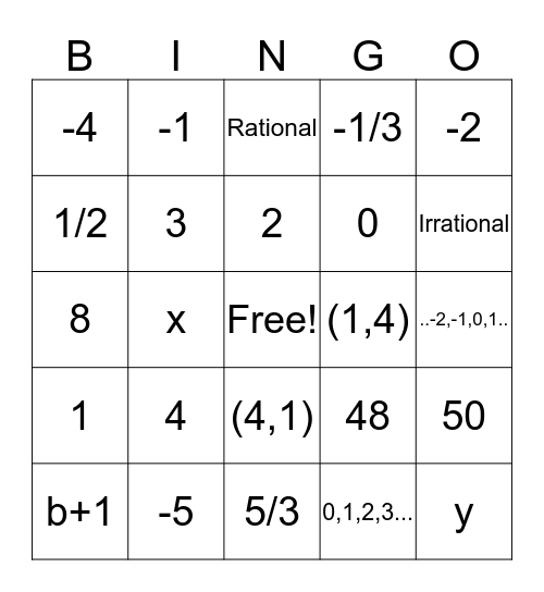 Function BINGO Card