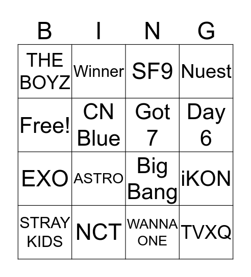 Bingo Card