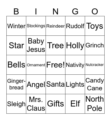Christmas Bingo Card
