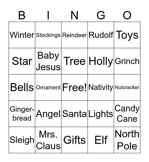Christmas Bingo Card