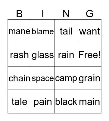 WORD STUDY THING Bingo Card