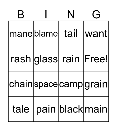 WORD STUDY THING Bingo Card