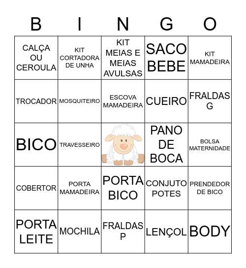 Sports Bingo Card