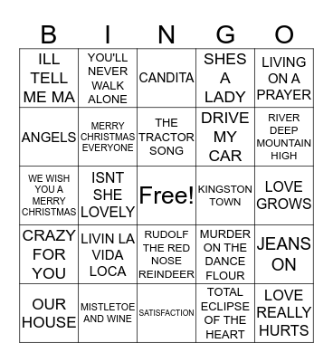 SUPER MIX Bingo Card