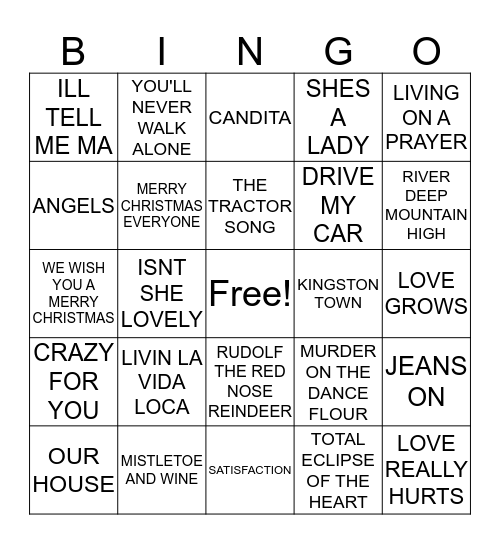 SUPER MIX Bingo Card