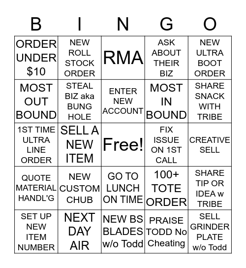 ULTRABINGO Card