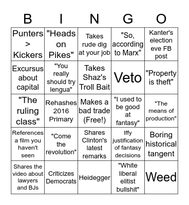 Strass Bingo Card