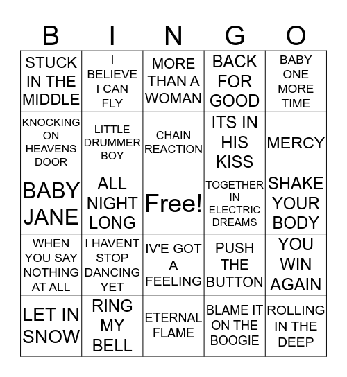 JONES GANG Bingo Card