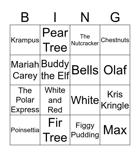 FBOT Christmas Bingo 2018 Bingo Card