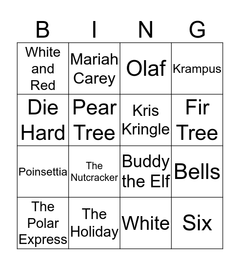 FBOT Christmas Bingo 2018 Bingo Card