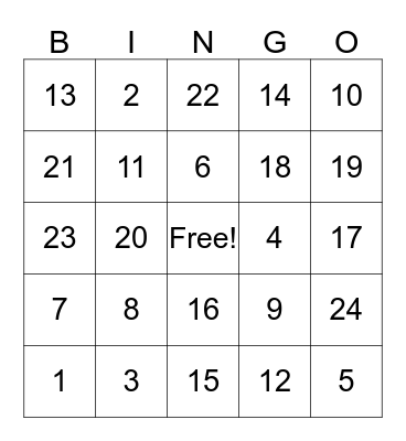 De Stress Fest Bingo Card