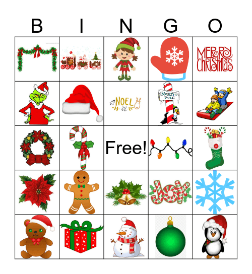 Picerne's Xmas Bingo Card