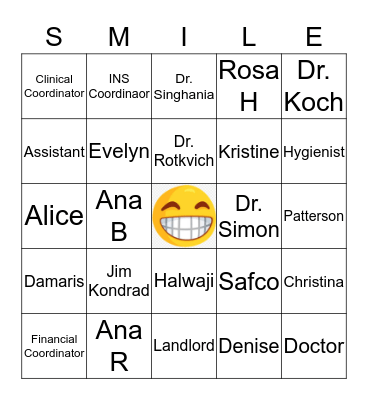 City Smiles/Sonrisa Urbana Bingo Card