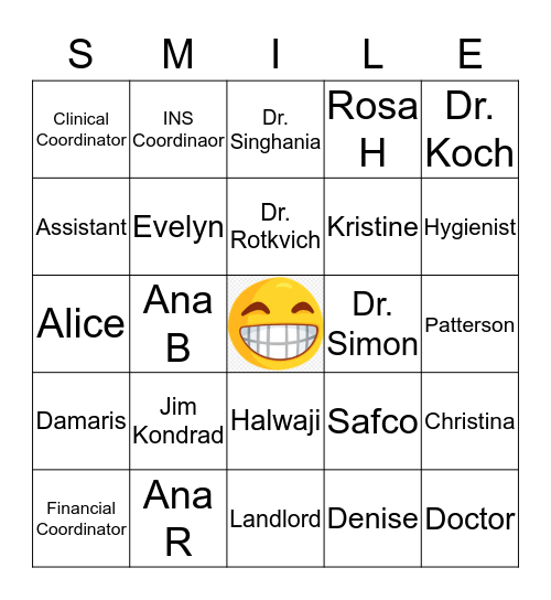 City Smiles/Sonrisa Urbana Bingo Card