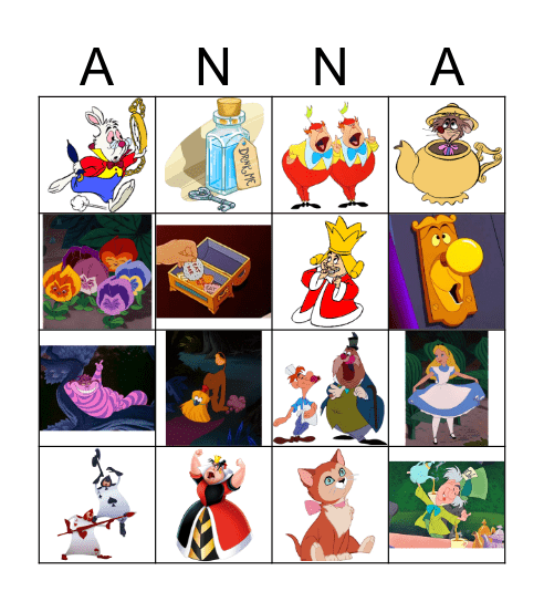 Annelise in "One-derland" Bingo Card