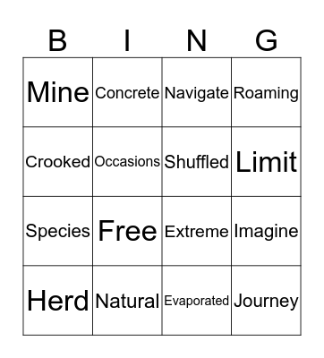 Bingo Card