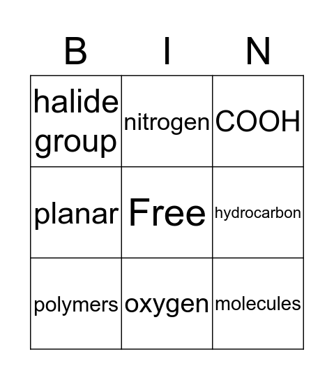 Lesson 3.2 Bingo! Bingo Card