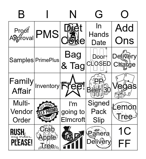 Prosperity Bingo Card