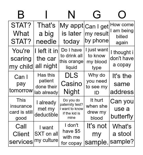 WE'VE HEARD IT ALL! Bingo Card