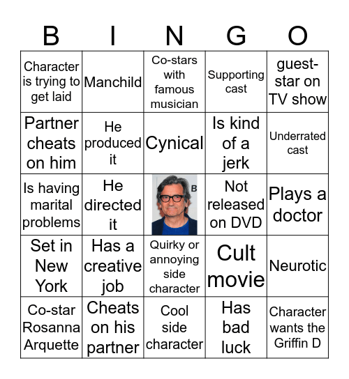 Griffin Dunne Bingo Card