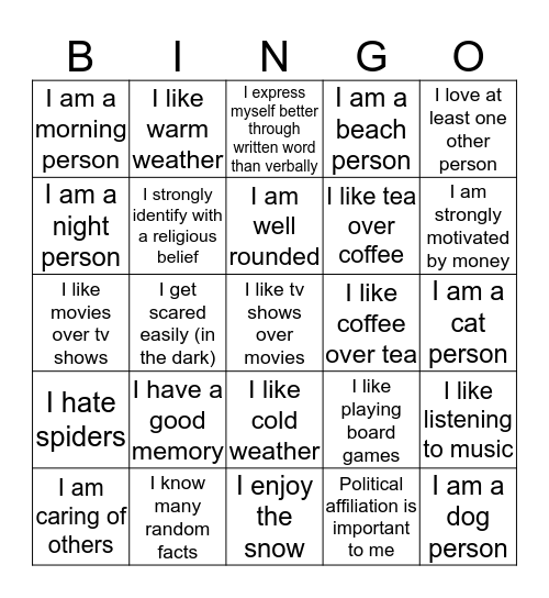 Who Am I? (#2) Bingo Card