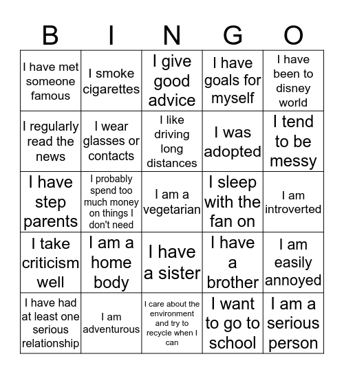 Who Am I? (#3) Bingo Card
