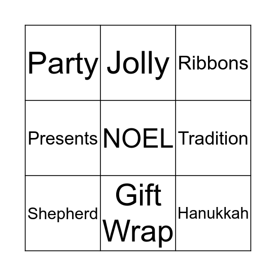 CWT Holiday Bingo Card