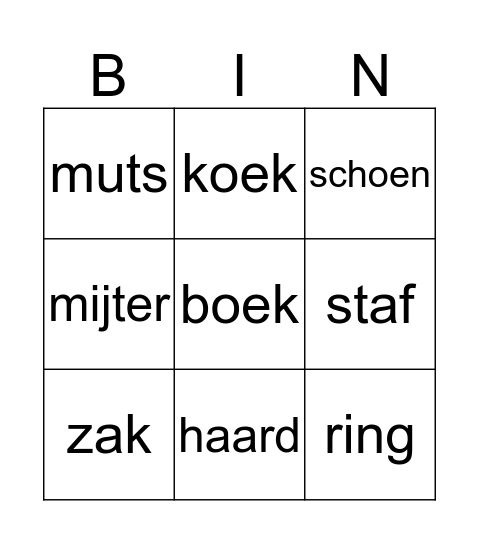 pietenplaatjesbingo Card