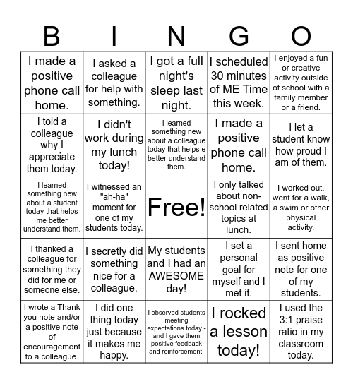 HED in DECEMBER Bingo Card