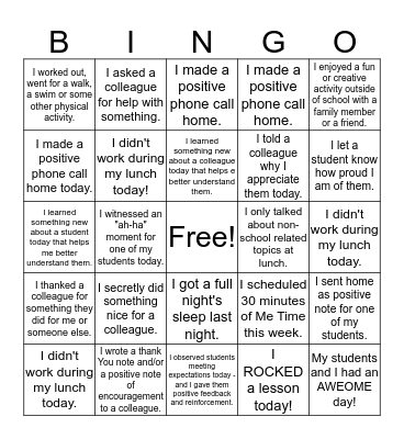 HED in DECEMBER Bingo Card