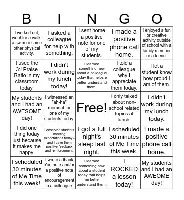 HED in DECEMBER Bingo Card