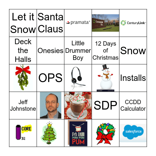 WIN Holiday Bingo Card