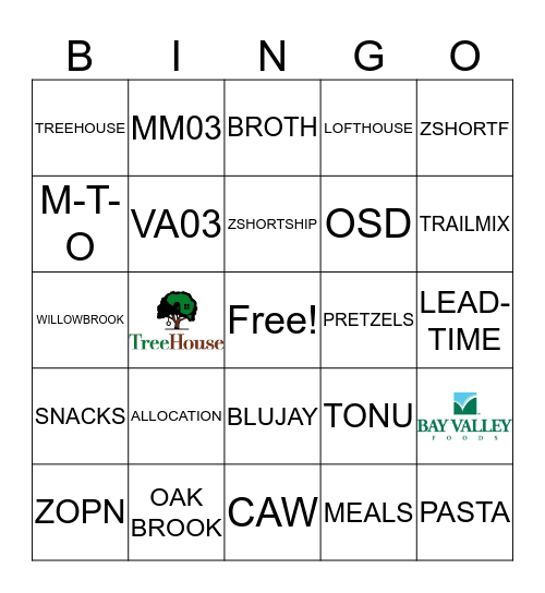 CUSTOMER SERVICE Bingo Card