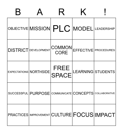 Aligning Policies, Practices, and Procedures With the Learning Mission Bingo Card