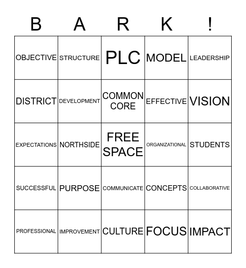 Aligning Policies, Practices, and Procedures With the Learning Mission Bingo Card