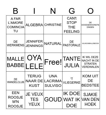 DE MUZIKALE WOLVENBINGO Card