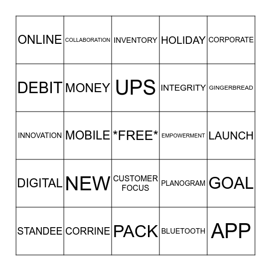 LOTTERY LINGO BINGO Card