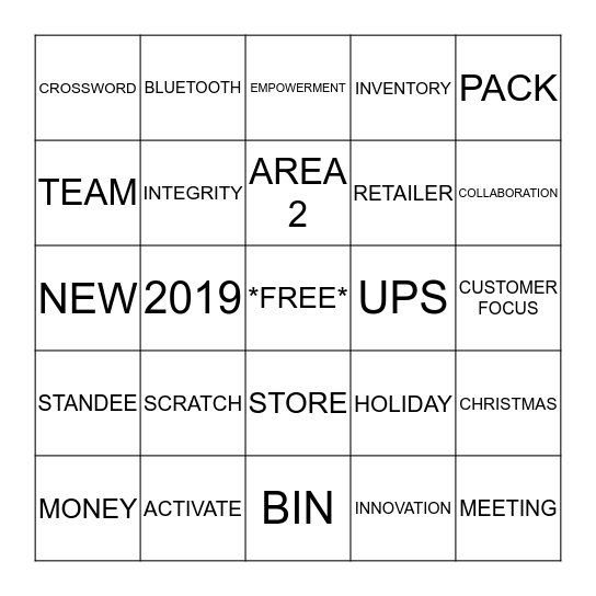 LOTTERY LINGO BINGO Card