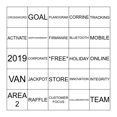 LOTTERY LINGO BINGO Card