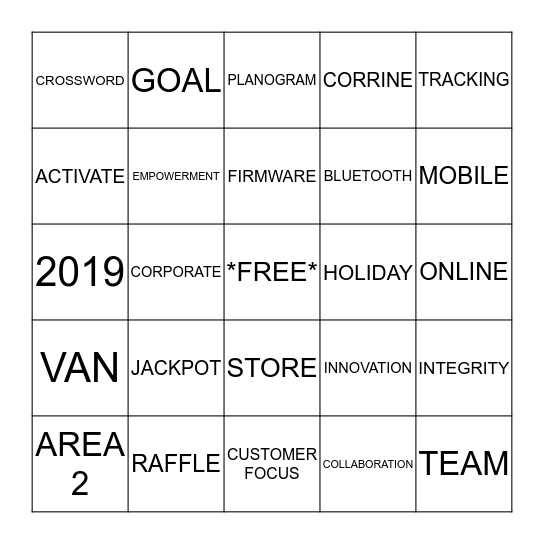 LOTTERY LINGO BINGO Card